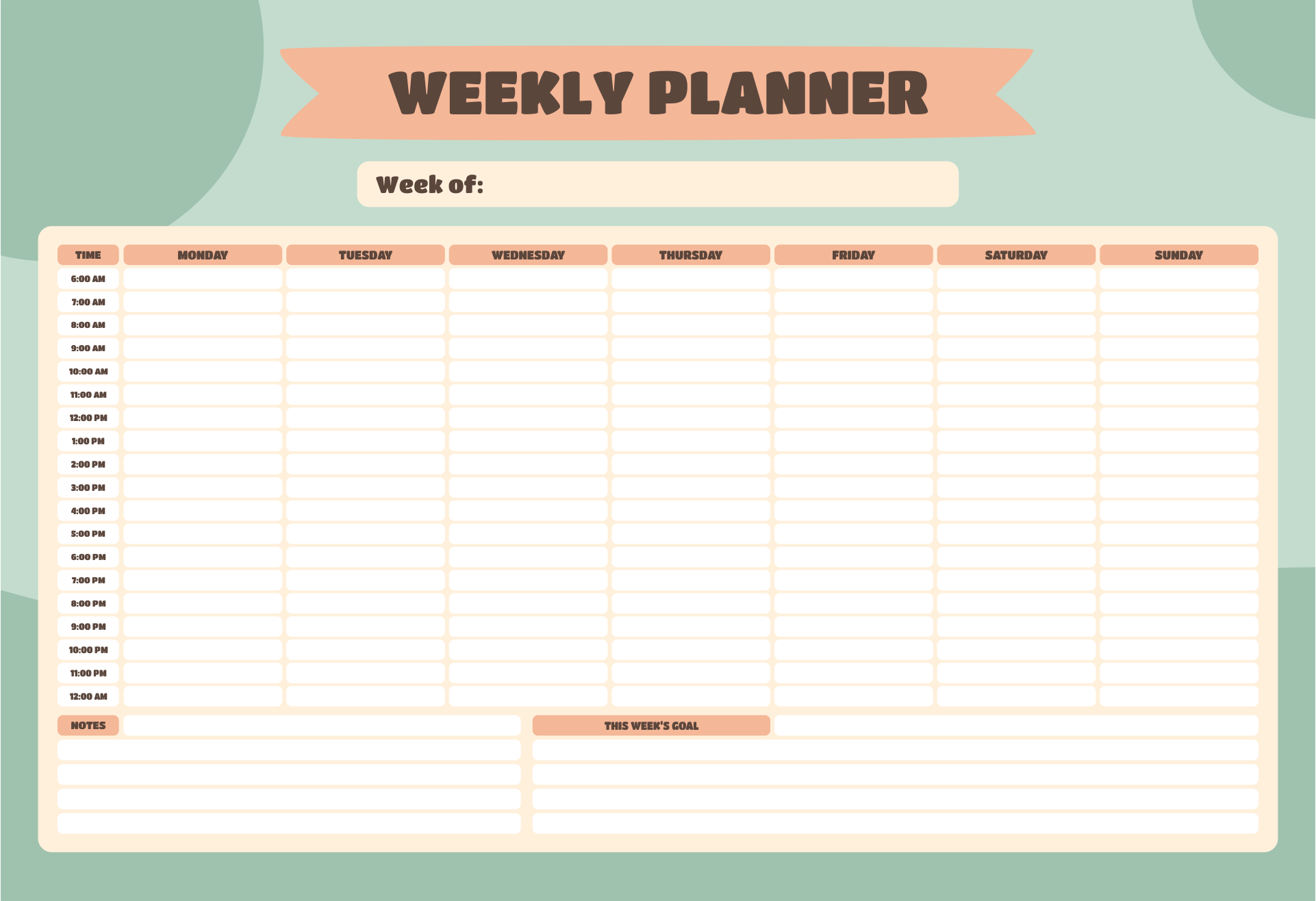 10 Best Printable Hourly Calendar Template Printablee