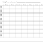 10 Best Printable Weekly Hourly Planner Printablee