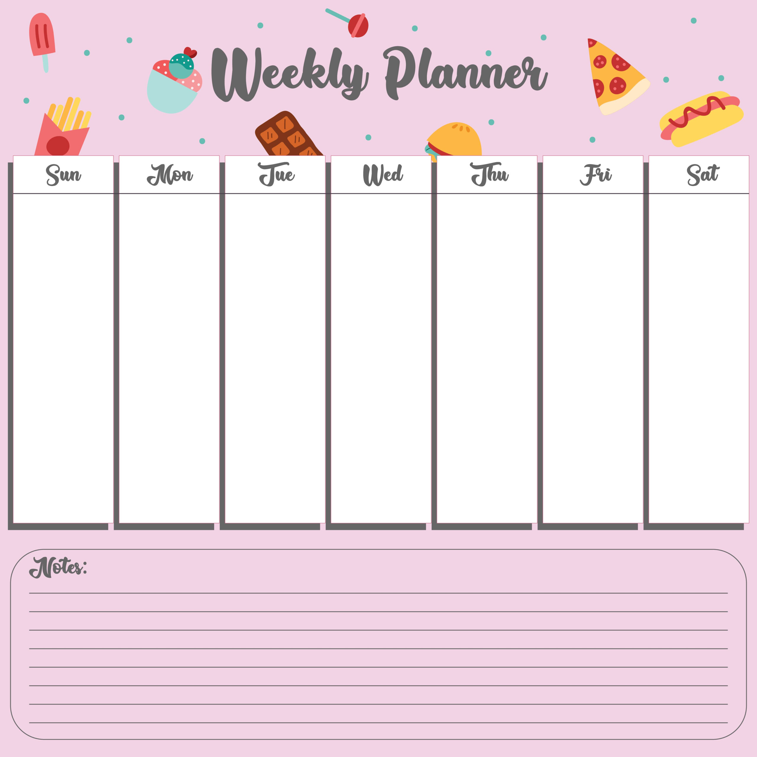 10 Best Weekly Planner Printable Printablee