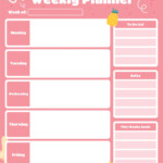 11 Best Monday Through Friday Planner Printable Printablee