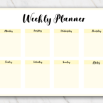 12 Free Printable Weekly Planner PDF Templates 2018