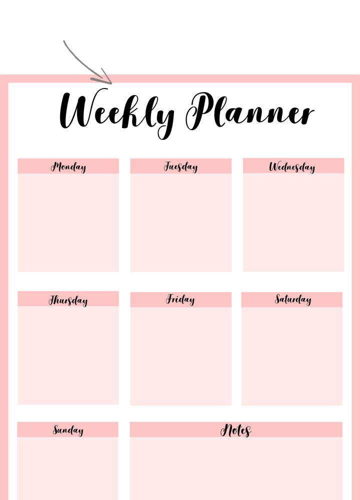 12 Free Printable Weekly Planner PDF Templates 2018 Weekly Planner 