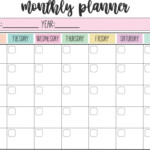 20 Monthly Planner Free Download Printable Calendar Templates