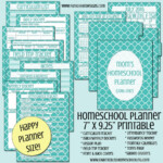 2016 2017 Homeschool Planner Printable HAPPY PLANNER Size