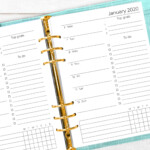 2020 Weekly Printable Inserts For A5 Planners