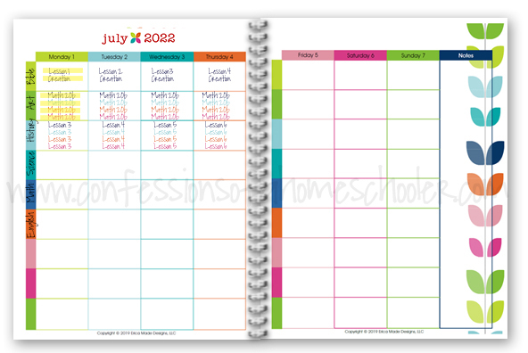 2022 2024 Homeschool Lesson Planner Confessions Of A Homeschooler 