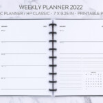 2022 Weekly Planner Printable Discbound Planner 7 X 9 25 Etsy In 2022