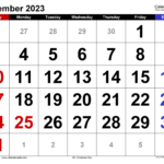 2023 Calendar December 2023 Calendar