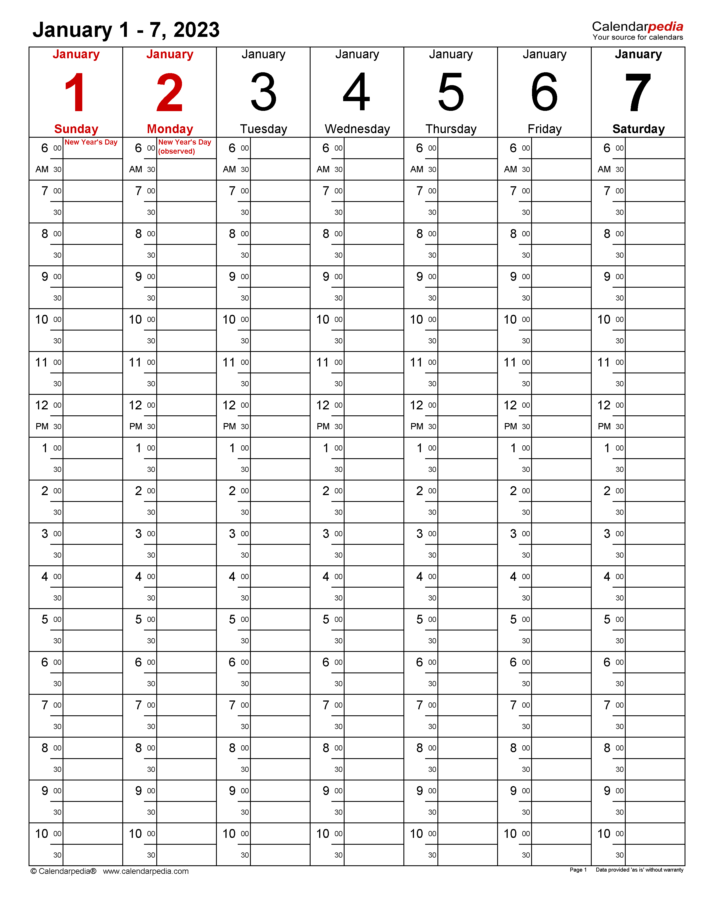 2023 Calendar Free Printable Word Templates Calendarpedia