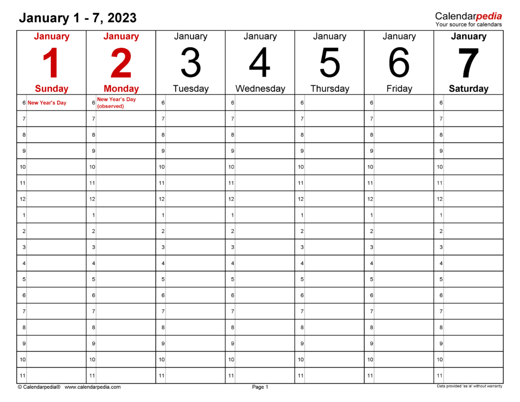 2023 Calendar Weeks Summafinance