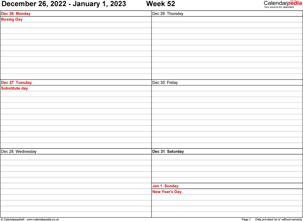 2023 Daily Planner Calendar Template Free Printable Templates 