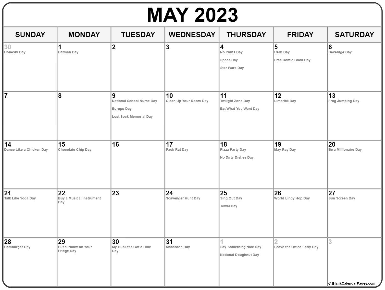 2023 Holidays In May Get Calendar 2023 Update