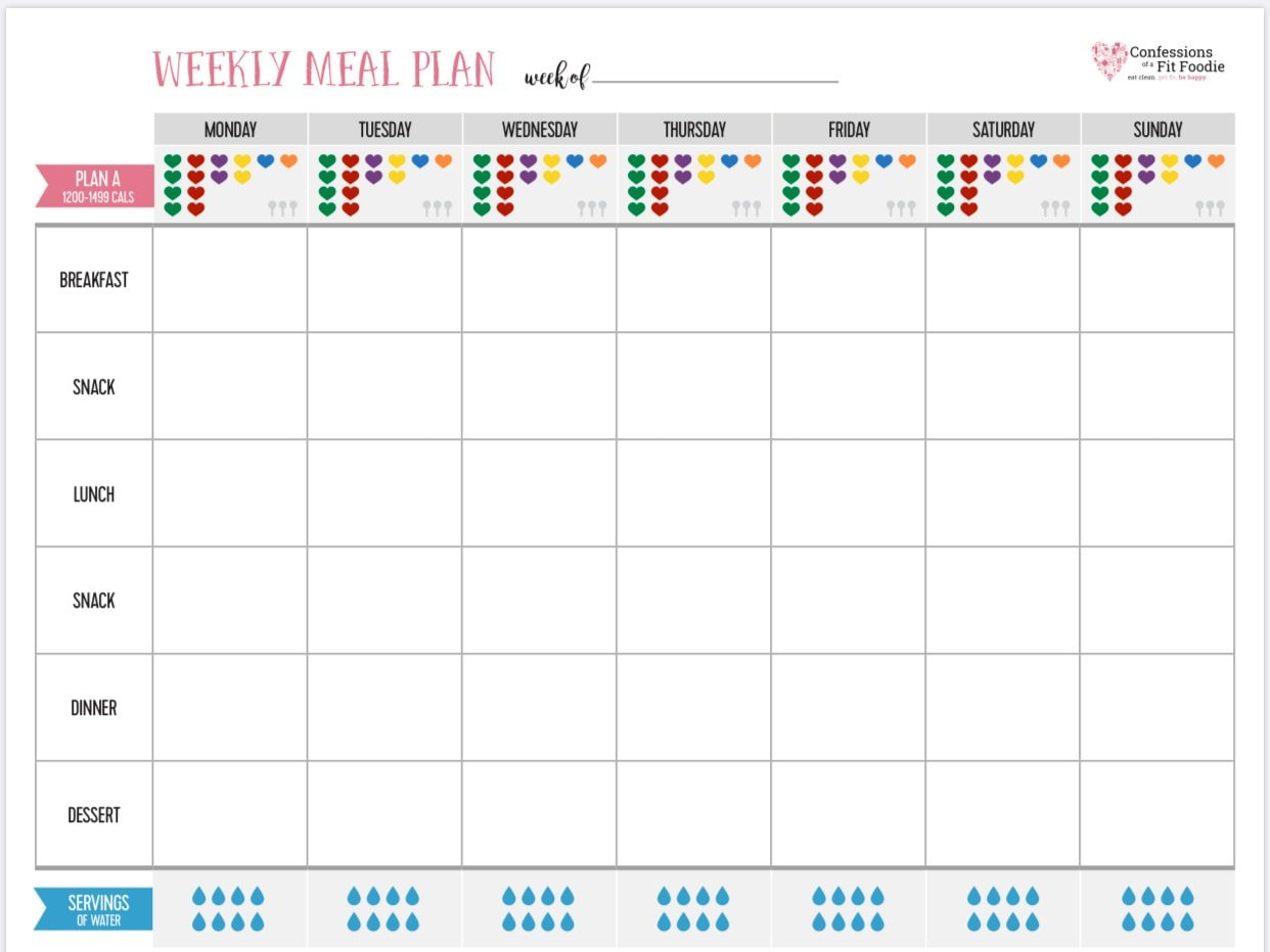 21 Day Fix Meal Planner PDF Free Confessions Of A Fit Foodie