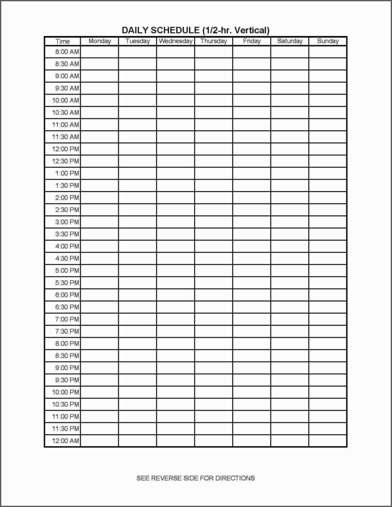  24 Hour Planner Samples Templateral