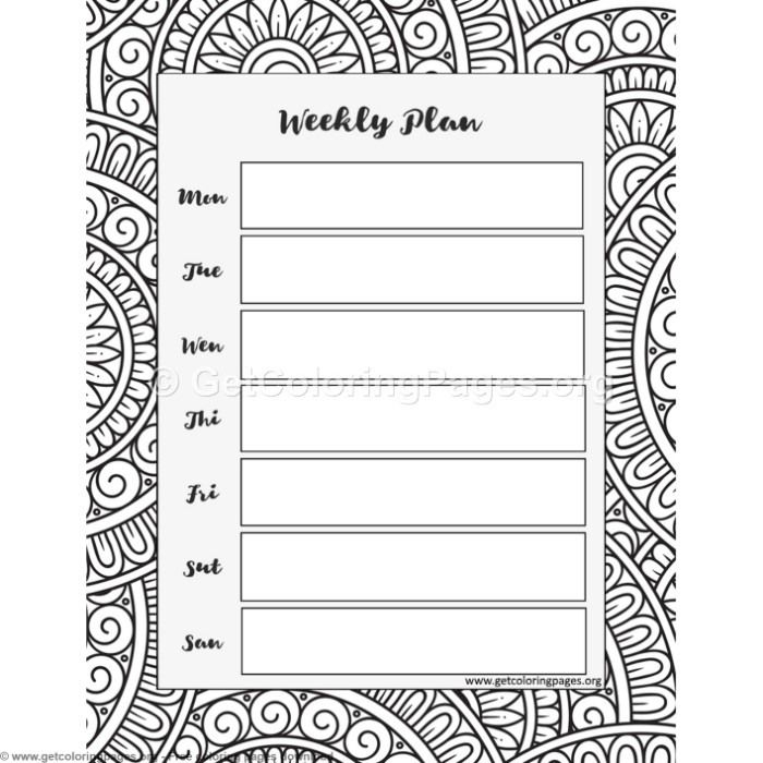 25 Coloring Book Planner 2017