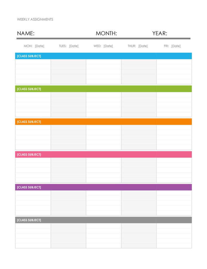 26 Blank Weekly Calendar Templates PDF Excel Word TemplateLab