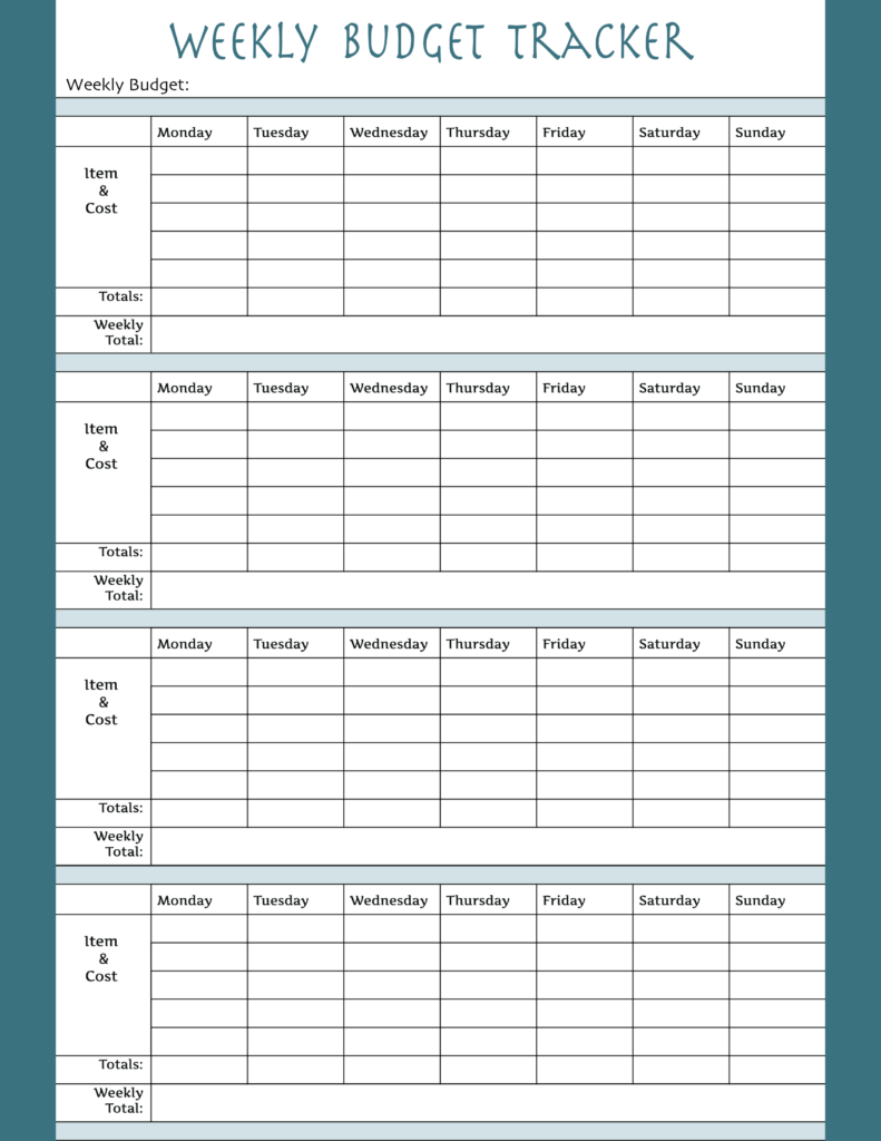 30 Weekly Budget Worksheet Worksheets Decoomo