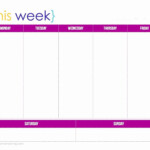 5 Day Schedule Template Unique 5 Day Work Week Monthly Calendar