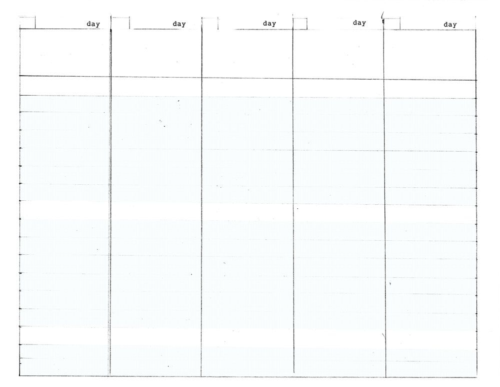 5 Day Work Week DIY Planner Template 5 Day Work Week Work Week