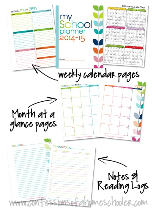 5x7 Student Lesson Planner Pages Confessions Of A Homeschooler