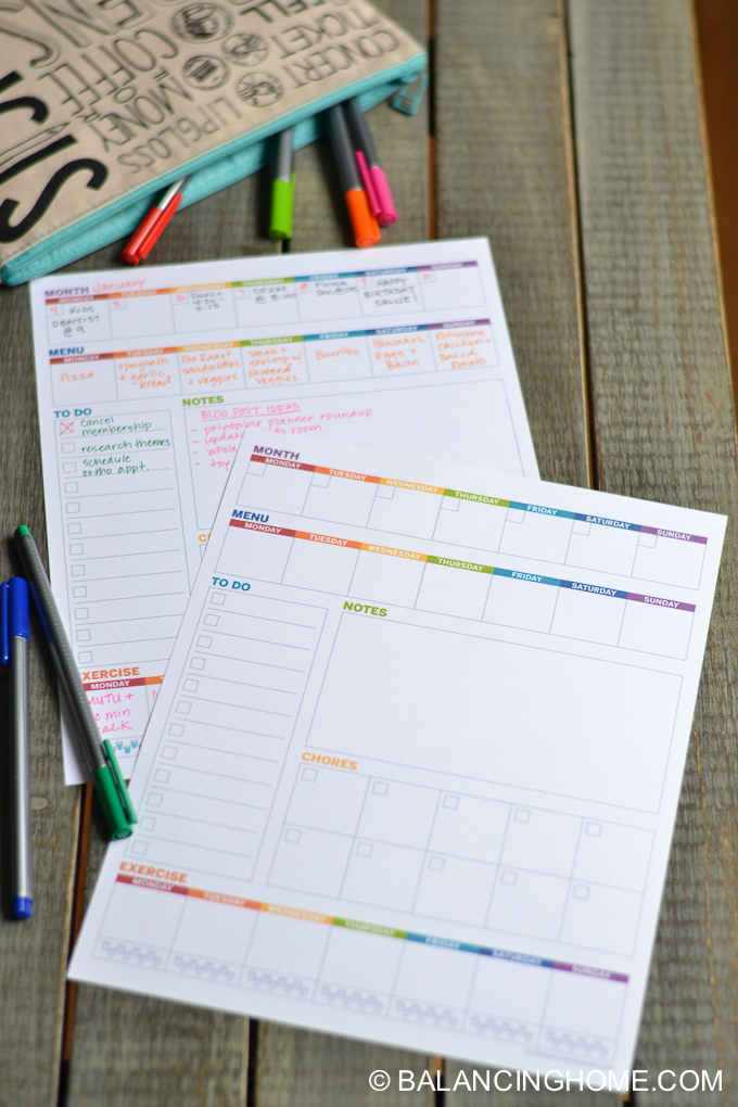 6 Best Printable Weekly Planner Schedule Printableecom Ultimate Set