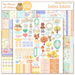 60 Off Golden Autumn Printable Planner Stickers Kit 4 Pdfs Etsy