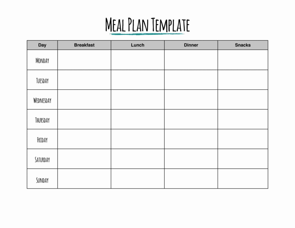 7 Day Meal Plan Template New Hungry For Savings Try A Meal Plan Rags To 