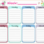 7 Day Planner Template New 5 Free Printable Weekly Calendars