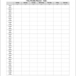 7 Day Printable Weekly Schedule Template Xplast py