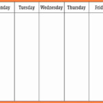 7 Day Week Schedule Template Beautiful 7 Weekly Calendar Template Word