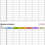 7 Day Weekly Planner Template Printable