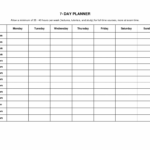 7 Day Weekly Planner Template Printable Template Calendar Design