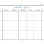 7 Day Weekly Planner Template Printable Template Calendar Design 7