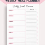 8 5 X 11 DIGITAL DOWNLOAD Meal Planner Blue Meal Planning Printable Set