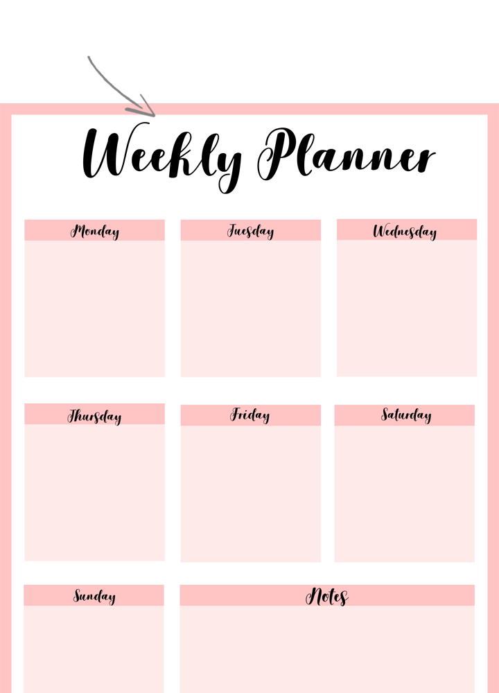 9 Best Weekly Planner Printable Printableecom 8 Best Blank Printable 