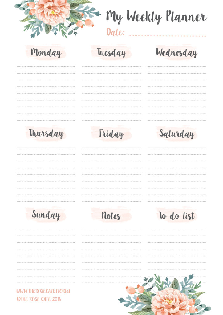 9 Best Weekly Planner Printable Printableecom 9 Best Weekly Planner 