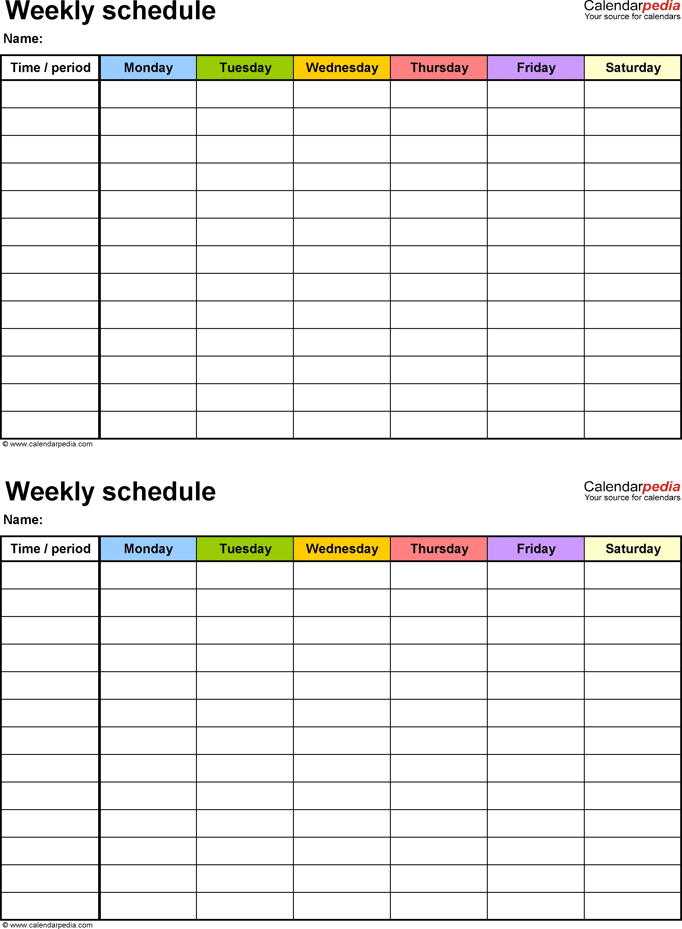 9 Best Weekly Planner Printable Printableecom 9 Best Weekly Planner