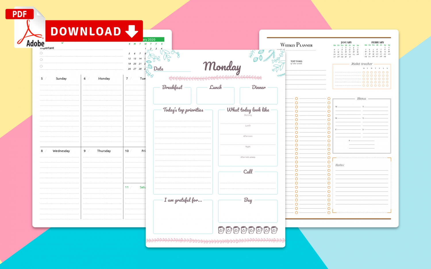 9 Best Weekly Planner Printable Printableecom Calendar Week To View 