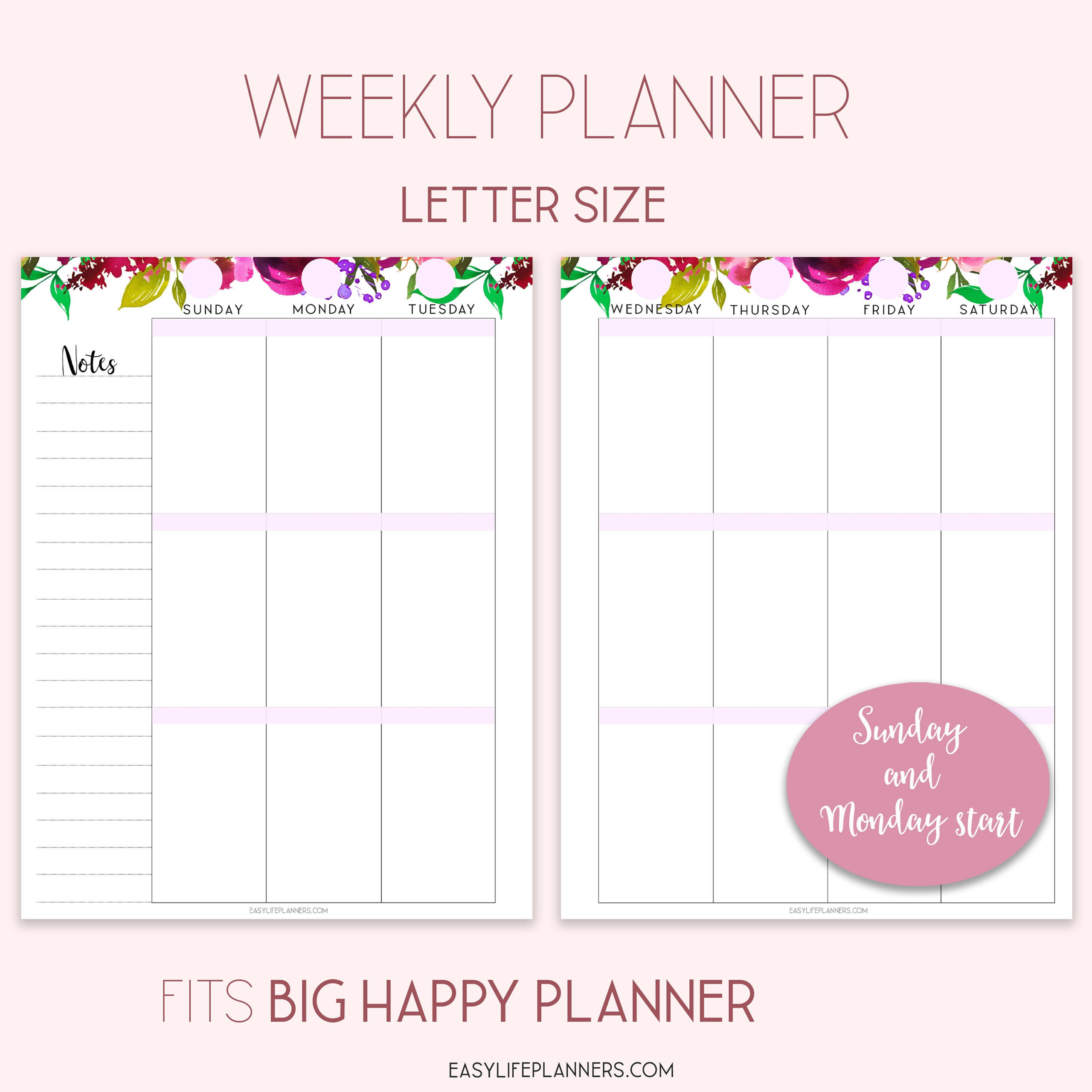 9 Best Weekly Planner Printable Printableecom Free Printable Weekly 