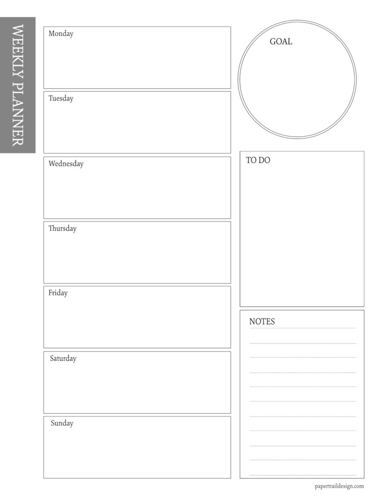 9 Best Weekly Planner Printable Printableecom Printable Weekly 