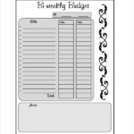 9 Bi Weekly Budget Template