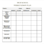 9 Sample Weekly Lesson Plans Sample Templates