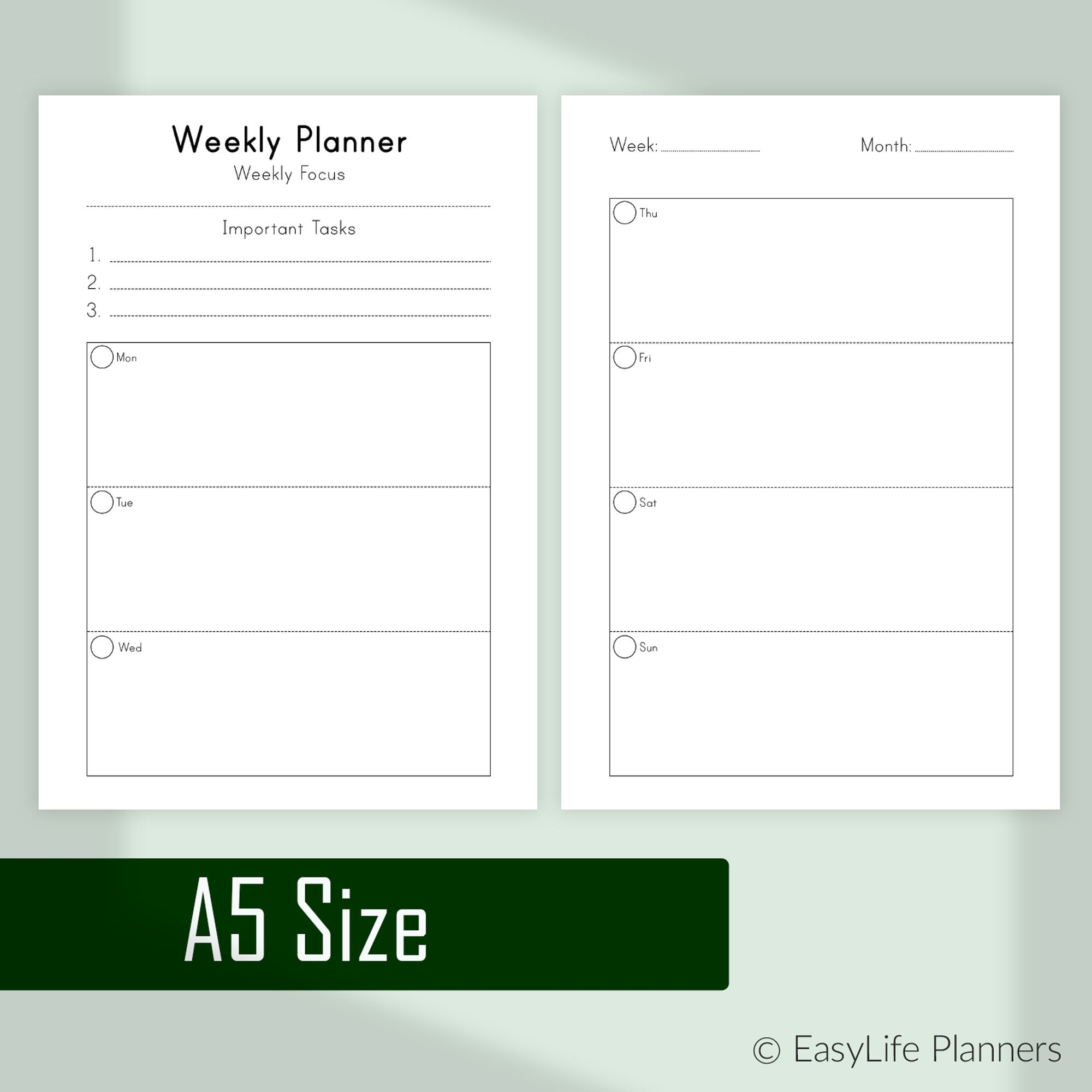 A5 Planner Template Free Nisma Info