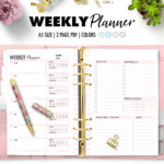 A5 Weekly Planner Printable 2 Page Etsy Weekly Planner Printable