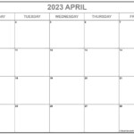 April 2023 Monday Calendar Monday To Sunday