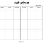 Be Brave Study Hard Simple Weekly Planner Printable A4