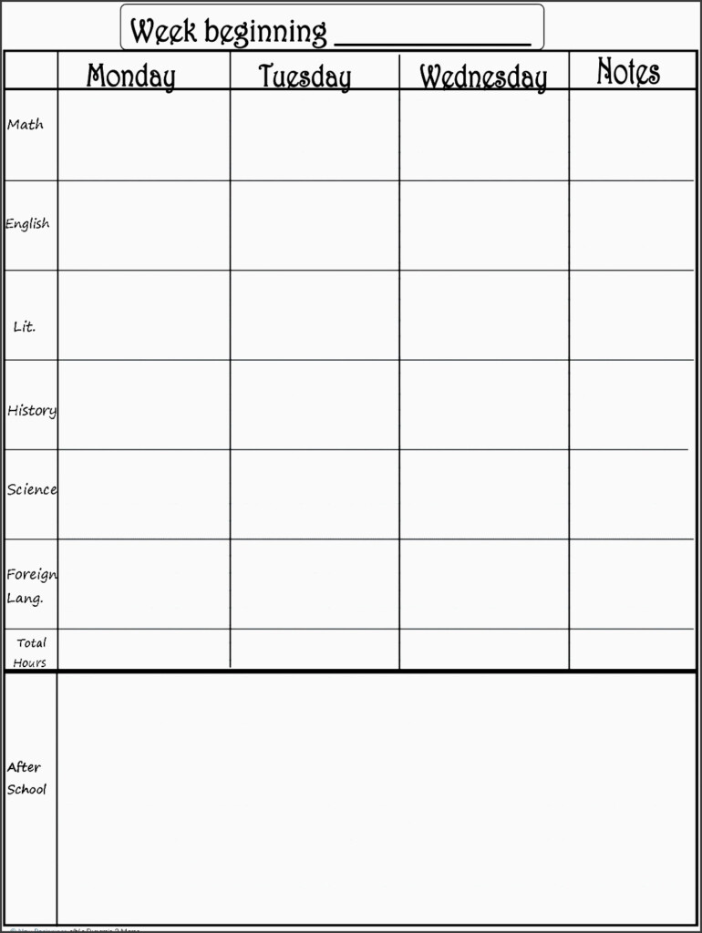 Best Of Weekly Printable Calendars Free Printable 10 One Week Planner 