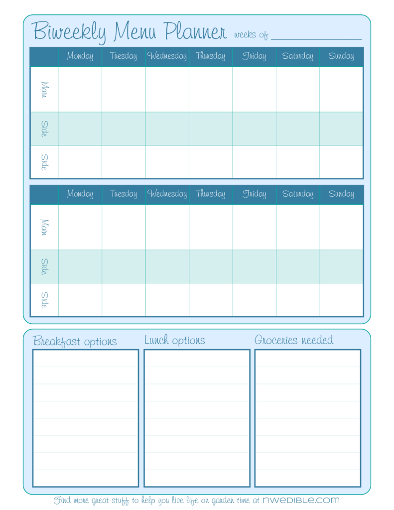 Bi Weekly Meal Plan How To Create A Bi Weekly Meal Plan Download 