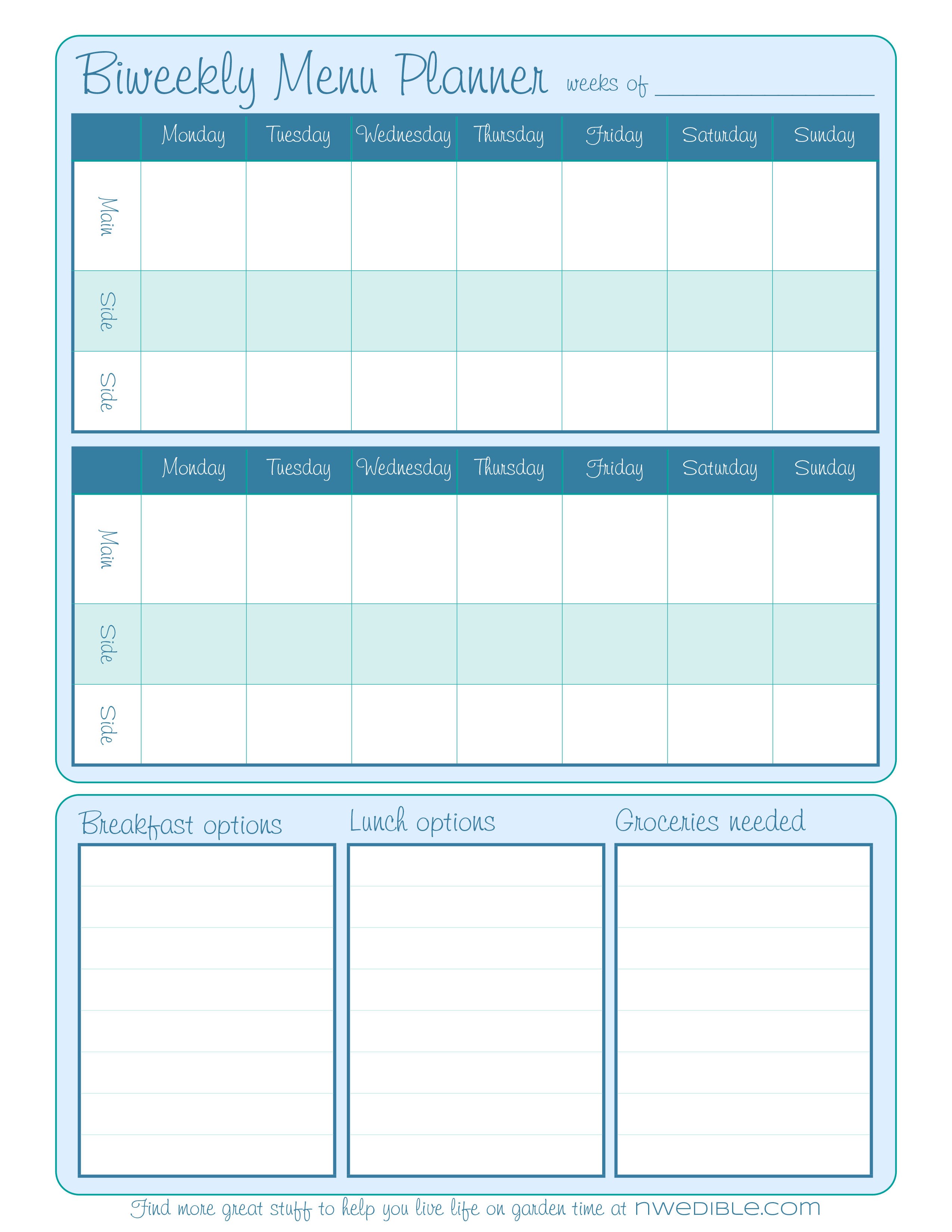 Bi Weekly Meal Plan How To Create A Bi Weekly Meal Plan Download 