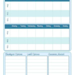 Biweekly Menu Planning Form Free Downloadable